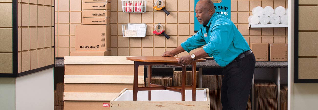 Man moving packages