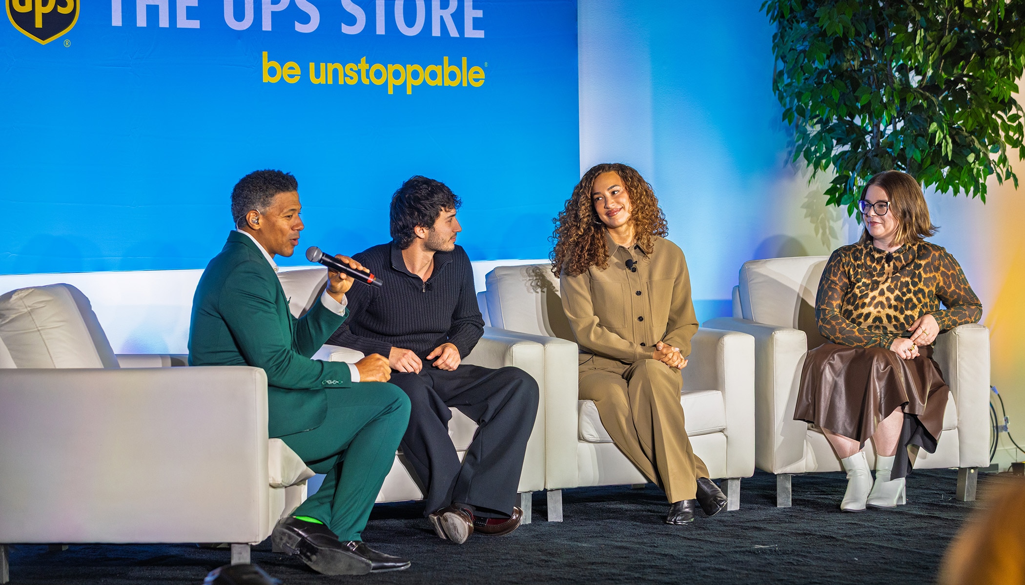 People sitting on stage