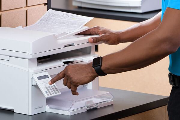 Fax machine with a fax